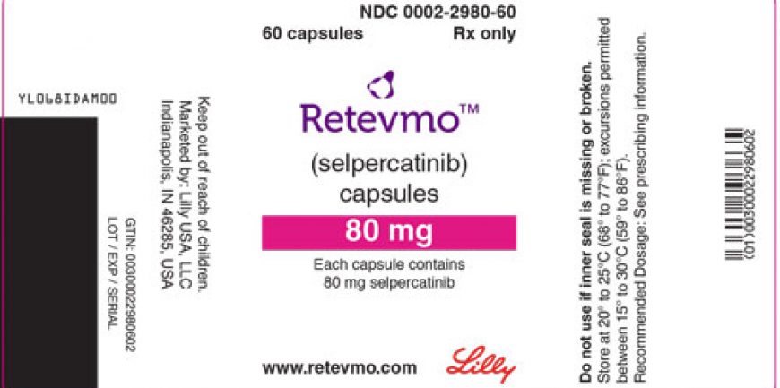 retevmo塞尔帕替尼(selpercatinib)减少了50%以上患者的肿瘤大小